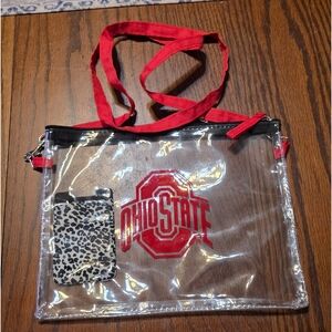Ohio State Buckeyes Clear Stadium Crossbody Bag With Id Holder